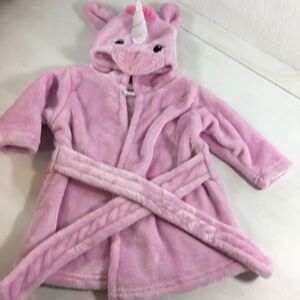 H B Baby Girls Robe Pink Unicorn Size 0-9 Months